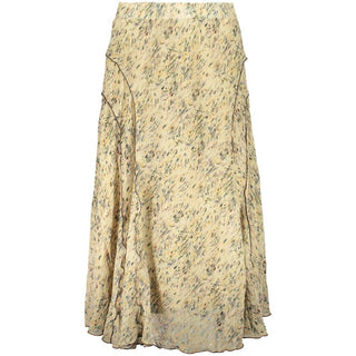 Falda beige de poliéster para mujer