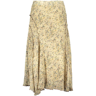 Falda beige de poliéster para mujer