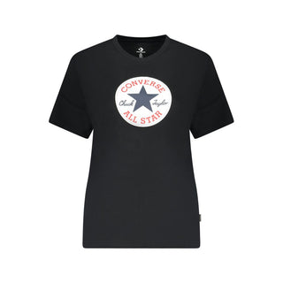 Camiseta para mujer de algodón negro