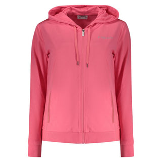 Rosa Baumwoll-Kapuzenpullover für Damen