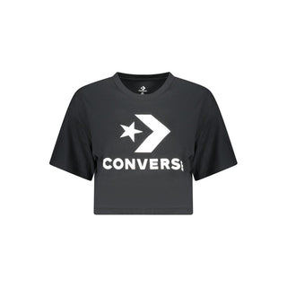 Camiseta para mujer de algodón negro