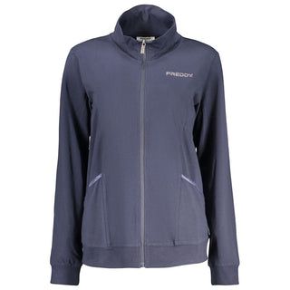 Blaues Damen-Sweatshirt aus Baumwolle