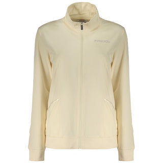Sudadera beige de algodón para mujer