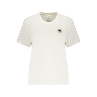 Camiseta blanca de algodón para mujer