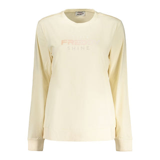 Beiges Baumwoll-T-Shirt für Damen
