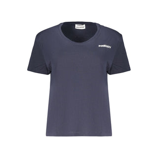 Blaues Damen-T-Shirt aus Baumwolle