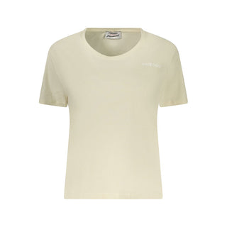 Beige Damen-T-Shirt aus Baumwolle