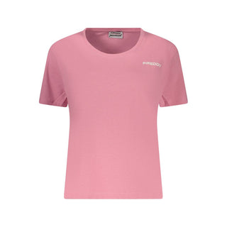 Pinkes Baumwoll-T-Shirt für Damen