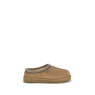 Beige Leder-Mules
