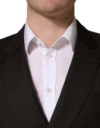 Chaqueta de traje de lana violeta oscuro para hombre, de doble pecho