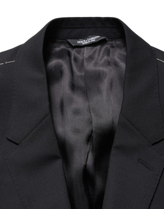 Blue Single Breasted 2 Button Suit Jacket