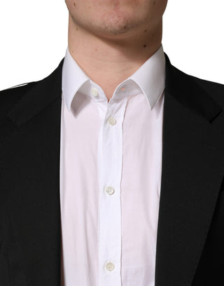 Schwarzes Polyester-Sakko für Herren mit 2 Knöpfen