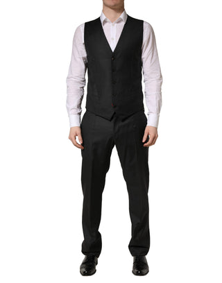 Traje Formal Slim Fit de 3 Piezas para Hombre de Lana Negro