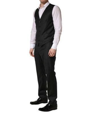 Traje Formal Slim Fit de 3 Piezas para Hombre de Lana Negro