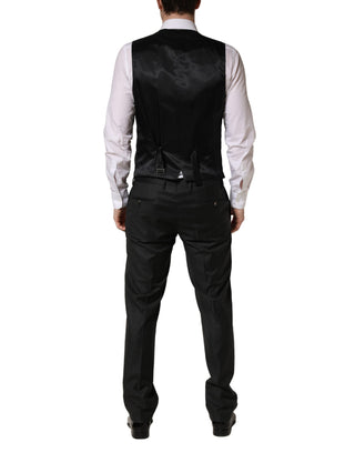 Traje Formal Slim Fit de 3 Piezas para Hombre de Lana Negro