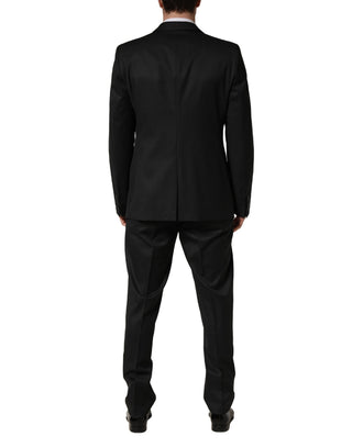 Black Wool 2 Buttons Formal 2 Piece Suit