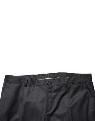 Black Wool 2 Buttons Formal 2 Piece Suit