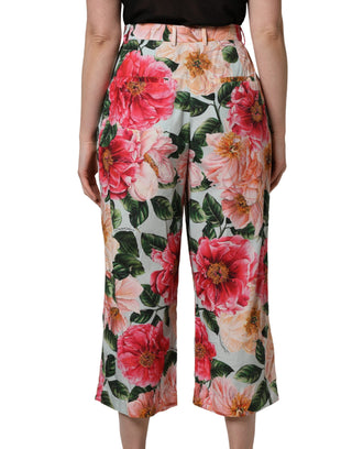 Pantalones Cortos de Cintura Alta con Estampado Floral Multicolor