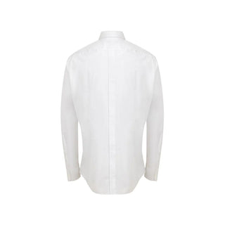 Camisa de vestir blanca de algodón