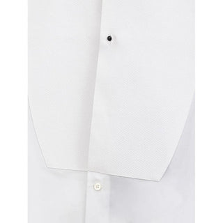 Camisa de vestir blanca de algodón