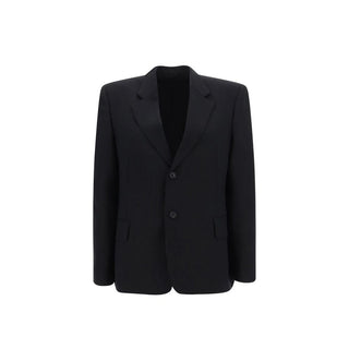 Black Wool Full-Length Jacket