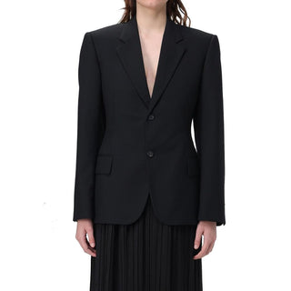 Black Wool Full-Length Jacket