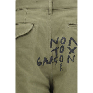 Bicolor Cotton Bermuda Shorts