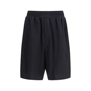 Schwarze Polyester-Bermudashorts