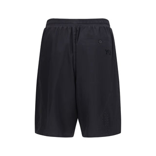Schwarze Polyester-Bermudashorts