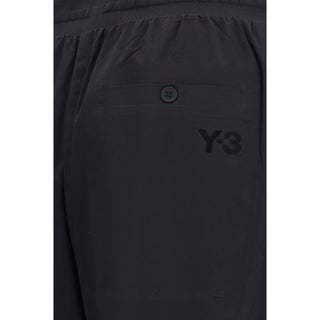 Schwarze Polyester-Bermudashorts