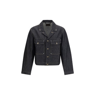 Chaqueta vaquera negra de algodón