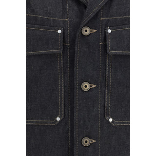 Schwarze Jeansjacke aus Baumwolle