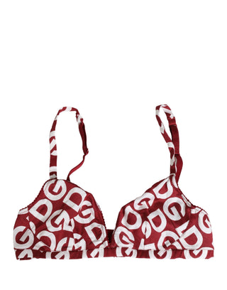 Sostén de Algodón con Copa Suave y Monograma de Logo Rojo