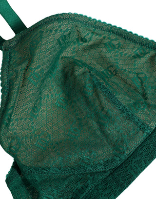 Sostén de Copa Suave de Nylon Elástico Verde