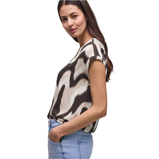 Blusa de viscosa marrón