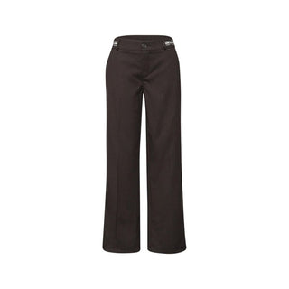 Brown Viscose Casual Pants