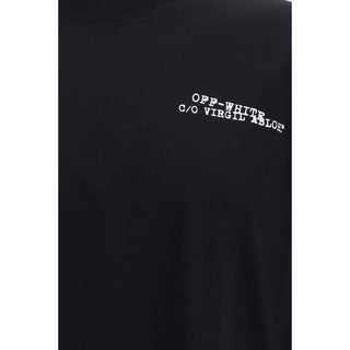 Schwarzes Baumwoll-T-Shirt
