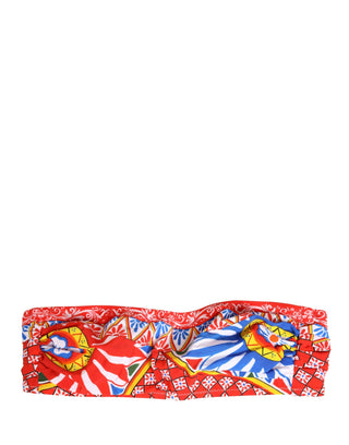 Mehrfarbiges Carretto Bandeau-Bikini-Oberteil Bademode