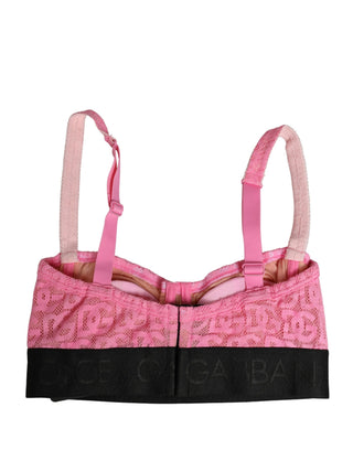 Sostén balconette con aros y semi relleno rosa para ropa interior