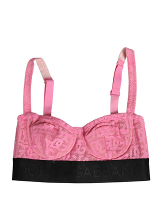 Sostén balconette con aros y semi relleno rosa para ropa interior
