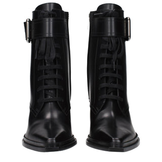 Black Leather Ankle Boots
