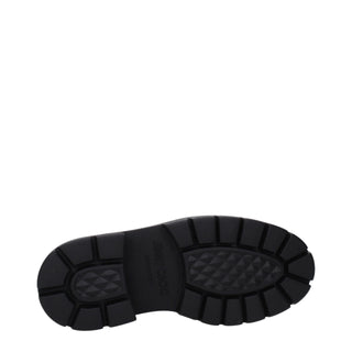 Schwarze Leder-Stiefeletten