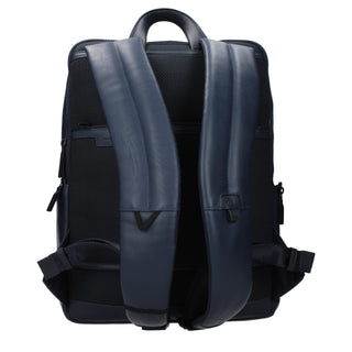 Blauer Lederrucksack