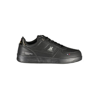 Black Polyurethane Men's Sneaker