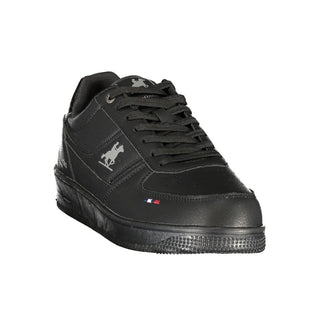 Black Polyurethane Men's Sneaker