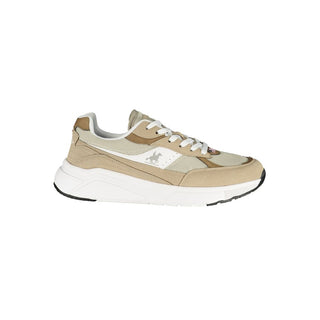 Beige Polyurethane Mens Sneaker