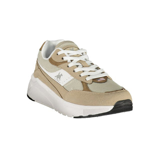 Beige Polyurethane Mens Sneaker
