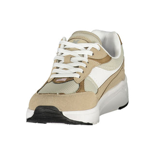 Beige Polyurethane Mens Sneaker