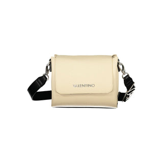 Beige Polyurethane Womens Bag
