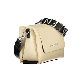 Beige Polyurethane Womens Bag